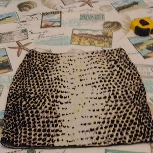 Print mini sweater skirt